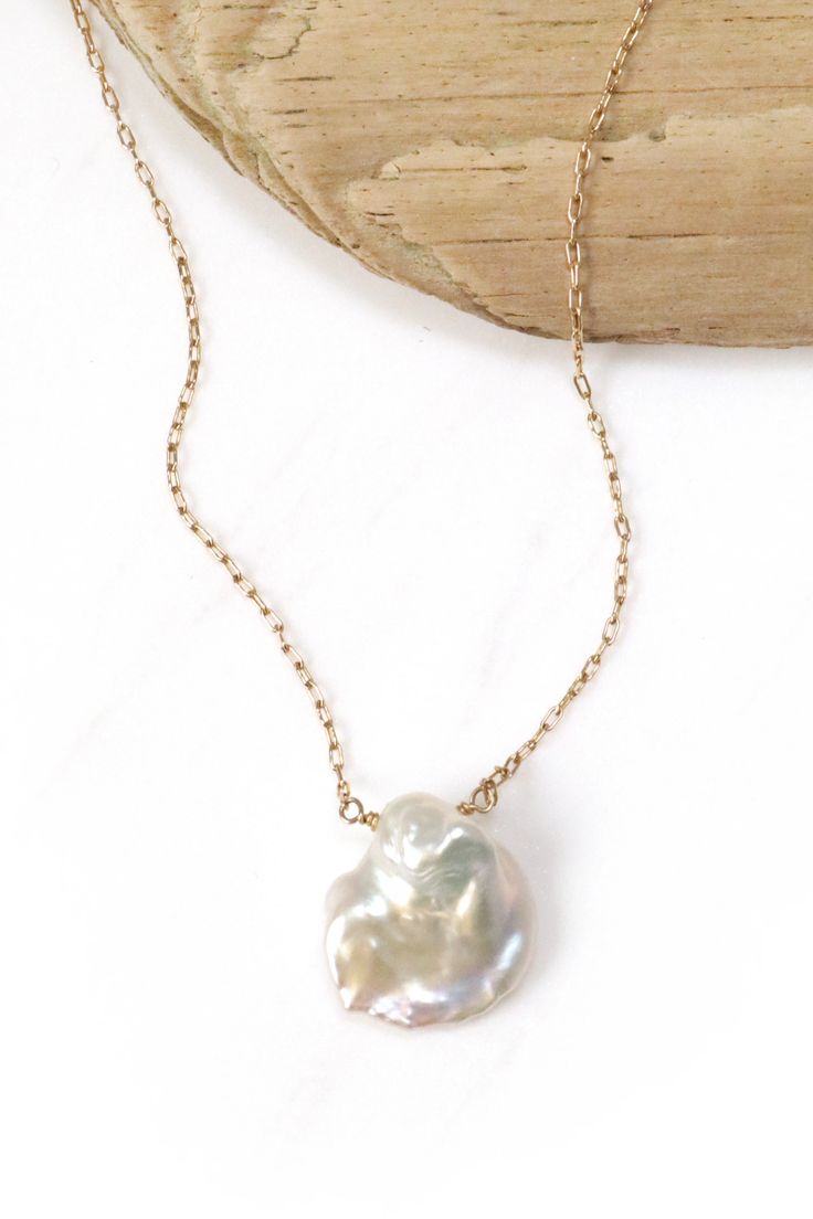 White Keshi Pearl Necklace - Mickey Lynn Affordable Handmade Pearl Necklace Gift, Beachy Necklaces Pearl, Becky Thatcher Jewelry, Cheap Artsy White Jewelry, Handmade White Necklaces, Cheap White Artsy Jewelry, Sea Jewellery, Wedding Pearls, Keshi Pearl Earrings