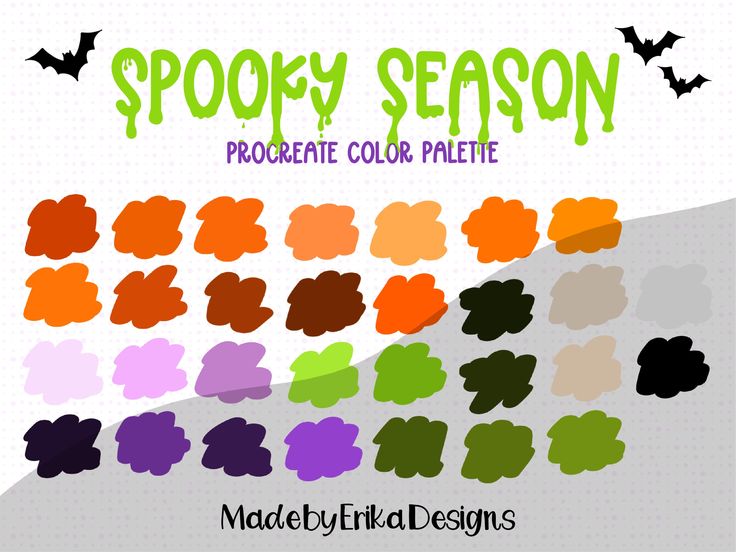 spooky season procreite color palette