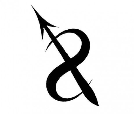 a black and white logo with the letter b in it's center, as well as an arrow