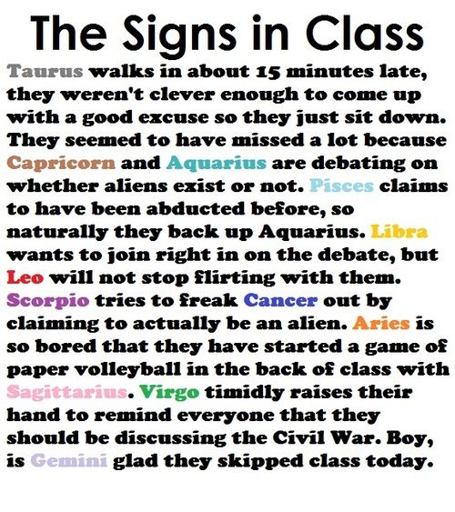 the signs in class poster with different colors and font on it, including an arrow