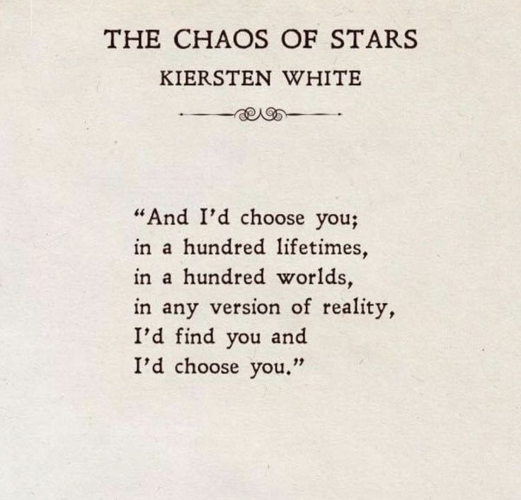 the chaos of stars by kiersten white, written in black ink on paper