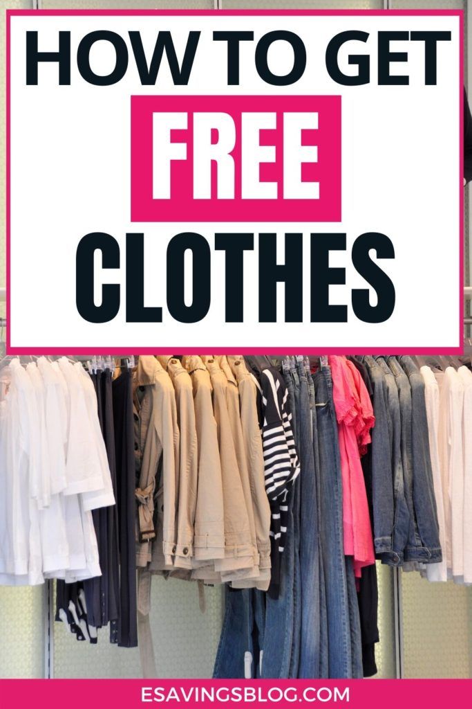 clothes hanging on racks with the words how to get free clothes