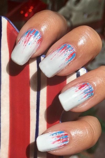 Get salon quality, simple & easy manicure at home with Sally Hansen®. Create a solid patriotic multi-mani or a negative space half moon French. Start shopping to add to your Target 🛒 #sallyhansen #sallymade #miraclegel #instadri #quickdry #gelnails #nails #nailcare #fourthofjuly #fourthofjulyweekend #the4th #july4 #usa #love #family #fourthofjulybbq #america #threedayweekend #thankful Fourth Of July Nails Easy, 4th Of July Nail Ideas, Firework Nail Art, Patriotic Nails Design, Firework Nails, 4th Of July Nail, America Nails, Usa Nails, Patriotic Nails