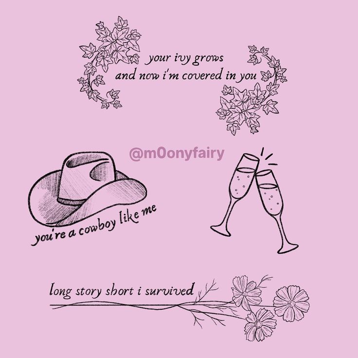 a pink background with flowers and cowboy hats on it, along with the words you're a cowboy like me