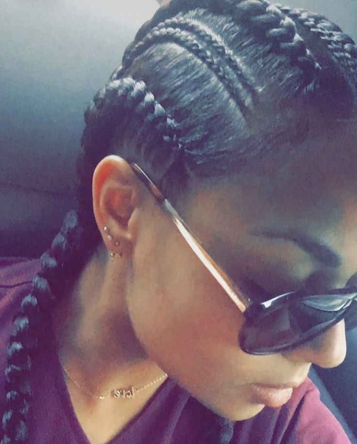 Ashley Everett, Long Cornrows, Braid Styles, Ear Cuff, Dreadlocks, Braids, Thank You, Instagram Post, Hair Styles