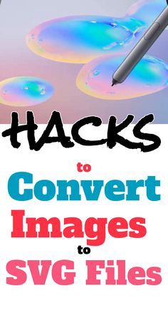 the cover of hacks to convert images to svg files with text overlay