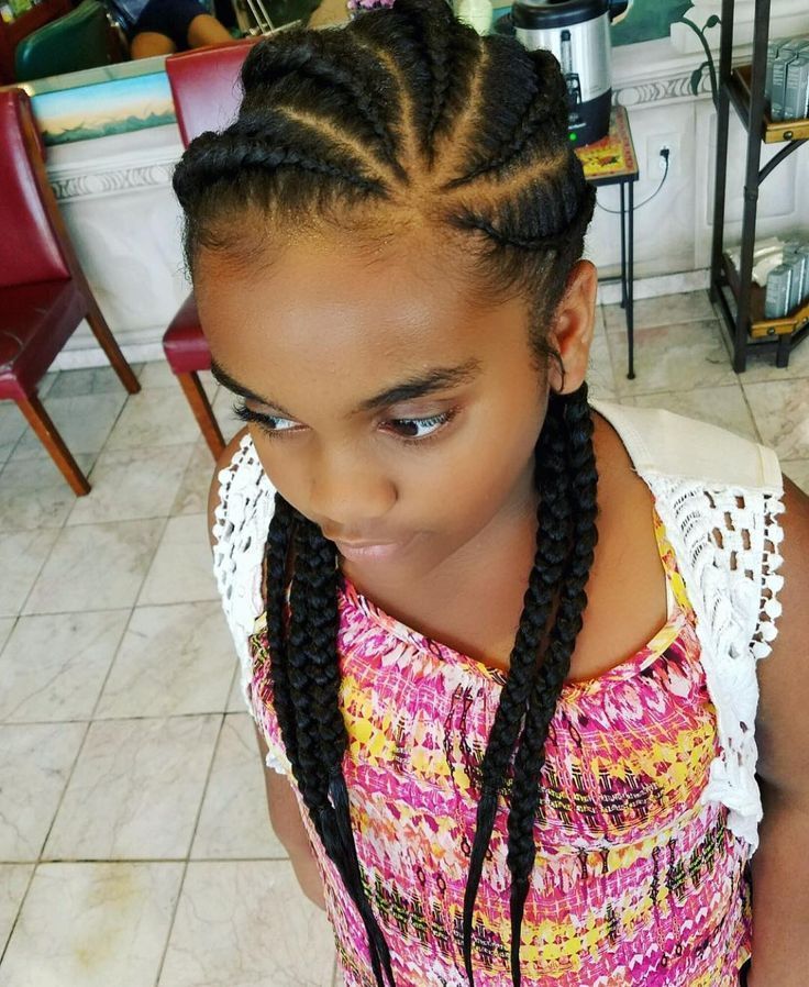 Feed In Cornrows, Cornrows For Girls, Kids Cornrow Hairstyles, Latest Braided Hairstyles, Kid Hair Styles, Kids Hair Styles, Kid Braid Styles, Kid Hairstyles, Kids Braids