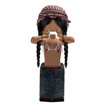 an image of a female doll with braids on her head and shirtless torso