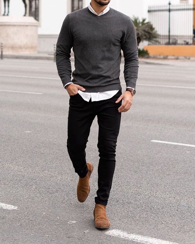 Mens Fall Outfits, Sweater Outfits Men, Mens Work Outfits, Smart Casual Menswear, Mens Business Casual Outfits, Mens Casual Outfits Summer, Men Fashion Casual Shirts, Smart Casual Men, Business Men