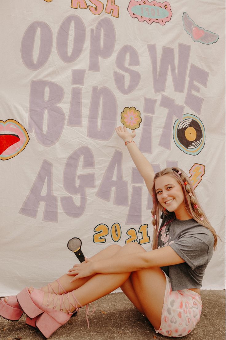 Y2k Bid Day Banner, Y2k Recruitment Theme, 2000s Sorority Theme, Dphie Bid Day, Bratz Sorority Theme, Sorority Philanthropy Events Ideas, Y2k Bid Day Theme, Y2k Sorority Theme, Bid Night Themes