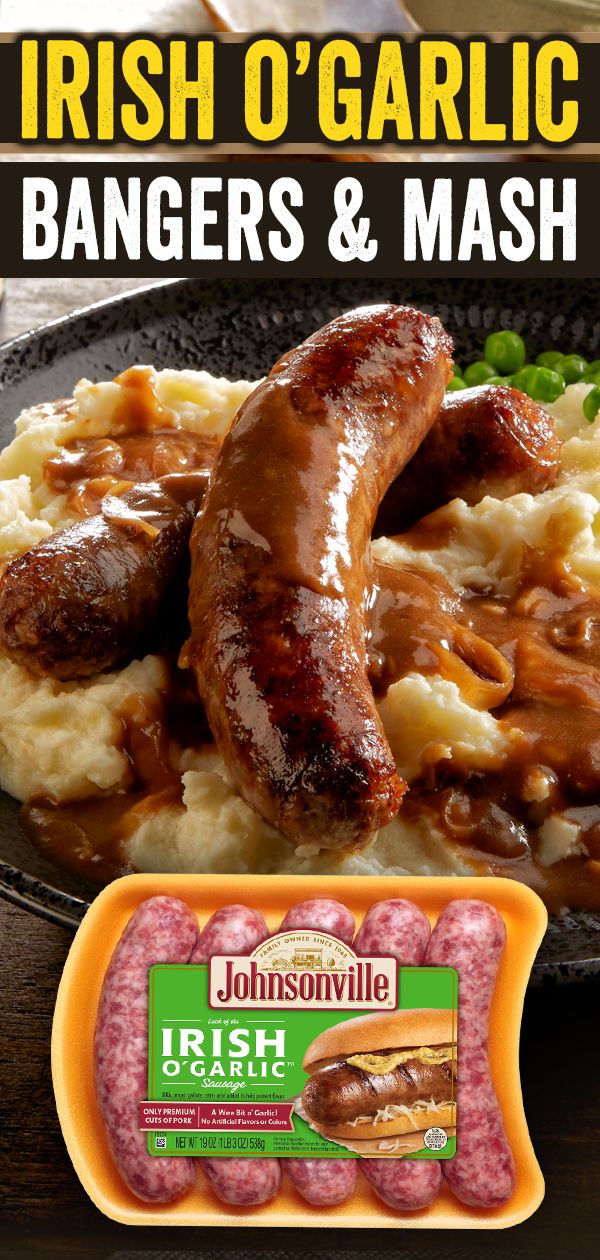 the cover of irish o'garlic and sausages & mash