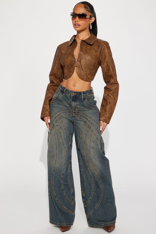 Copenhagen Non Stretch Tinted Wide Leg Jean - Dark Wash | Fashion Nova