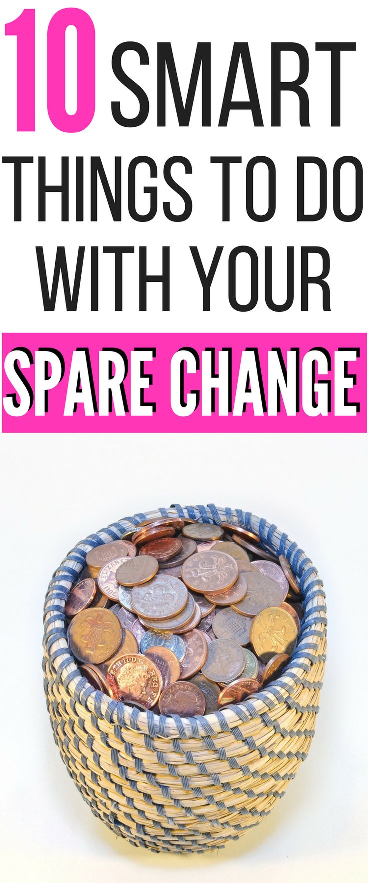 Do you have a spare change jar? Wondering what you should do with all that change you're saving up? Here are 10 smart things to do with your spare change. Saving Change Ideas, Cute Change Jar Ideas, Spare Change Jar Ideas, Diy Savings Jar, Spare Change Saving Challenge, Change Jar Ideas, Budgeting Ideas, Change Jar, Frugal Recipes