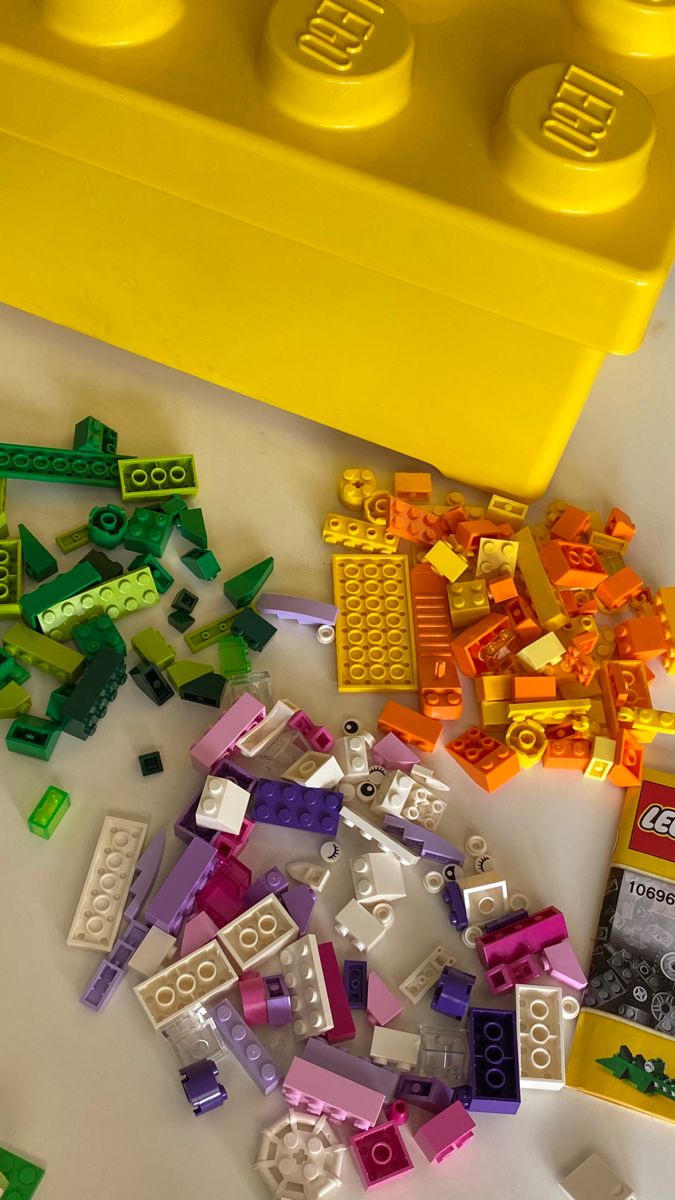 the legos are all different colors and sizes, but they have no bricks on them