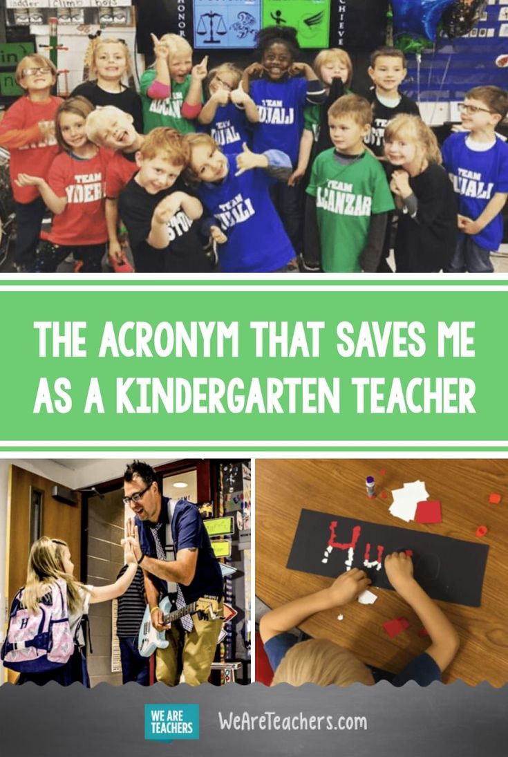 the acronym that saves me as a kindergarten teacher