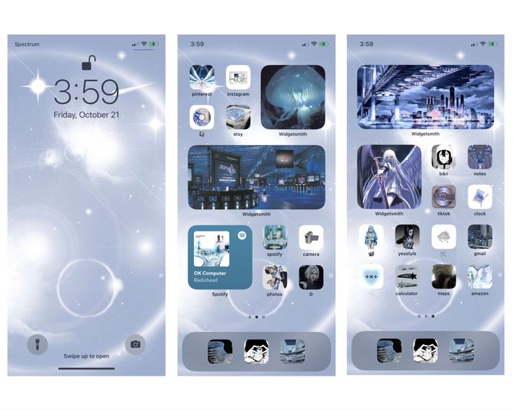 an iphone screen with various icons on it