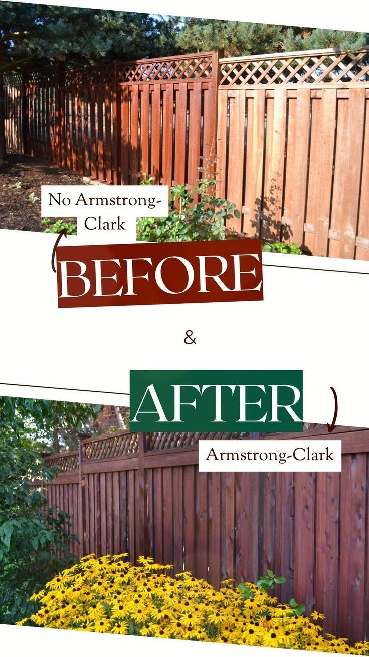 the before and after photos of a fence