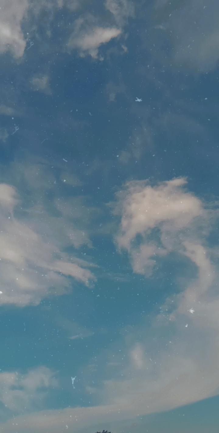 the sky is filled with clouds and stars