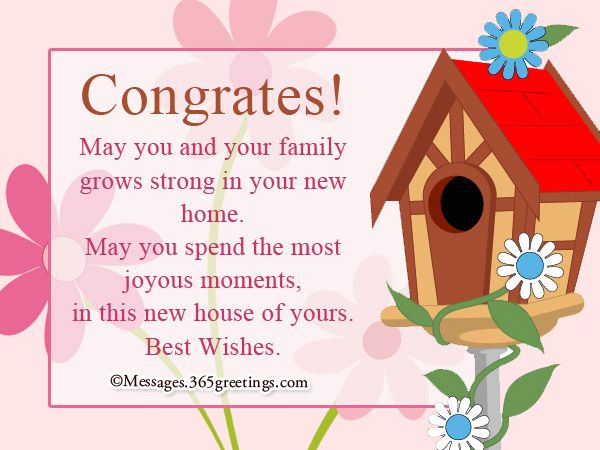 a birdhouse with flowers on it and congratulations card for someone's new home