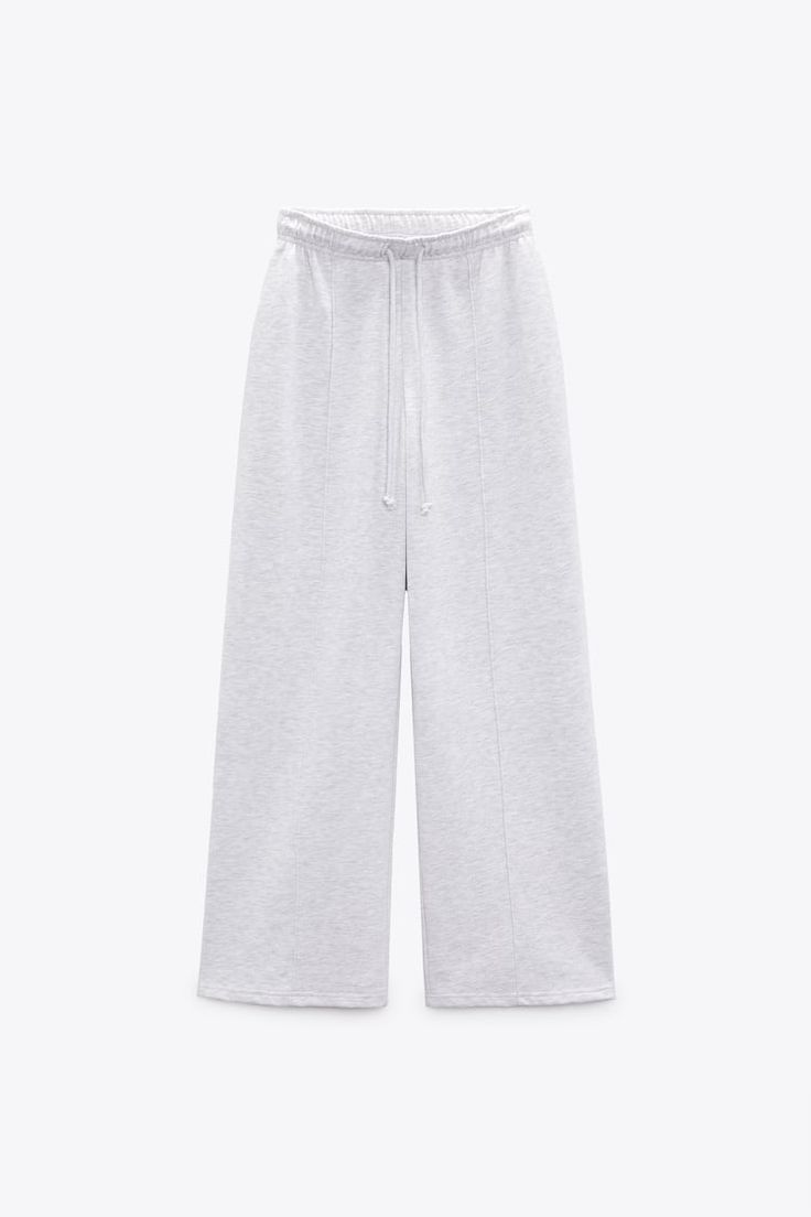 Jogger Pants Outfit, High Waist Trousers, Joggers Outfit, Fitted Joggers, Causual Outfits, Grey Joggers, Sleeveless Crop Top, Zara Pants, Autumn Outfit