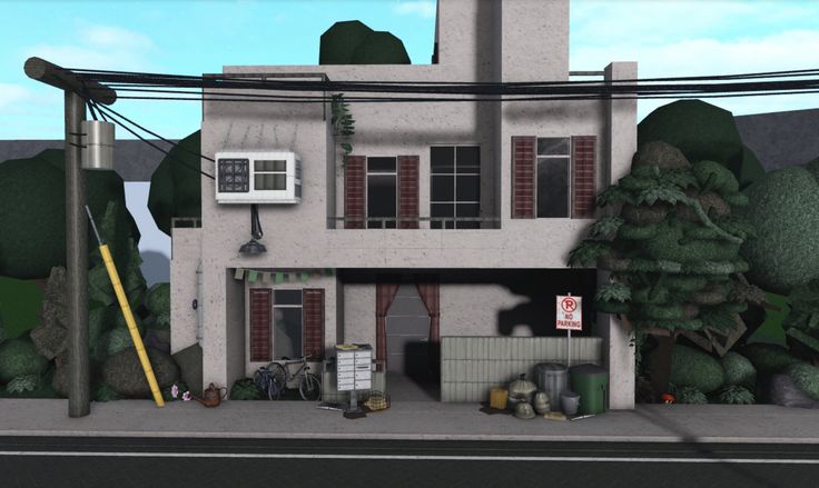 Dark Modern House, Japan Apartment, Old Japanese House, Building A Small House, Japanese Town, Bloxburg Decals Codes Wallpaper, Japanese Style House, Dark Modern, Small House Layout