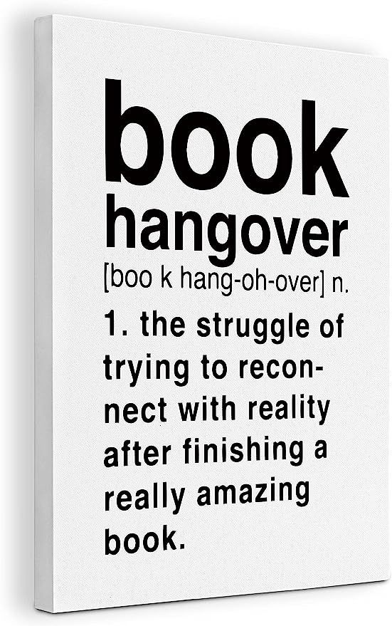 a book hangover is the struggle of trying to reconact after finishing a really amazing book