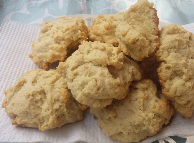 a pile of cookies sitting on top of a paper towel