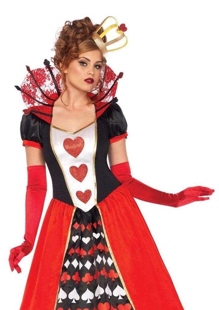 Leg Avenue Deluxe Queen Of Hearts Costume Red Head Halloween Costumes, Queen Of Hearts Halloween Costume, Leg Avenue Costumes, Queen Of Hearts Halloween, Heart Costume, Queen Of Hearts Costume, Alice In Wonderland Costume, Queen Costume, Maxi Gown Dress