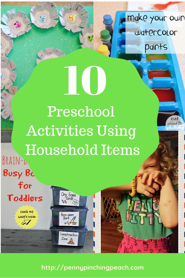 the top ten preschool activities using household items