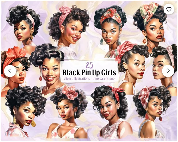 1950s Hairstyles For Black Women, Rosie The Riveter Photoshoot, Vintage Hairstyles With Scarf, Vintage Black Glamour 1950s, Black Pinup Hairstyles, Pin Up Girl Hairstyles For Black Women, Pin Up Girl Photoshoots, Black Pinup Models, Retro 1950s Fashion