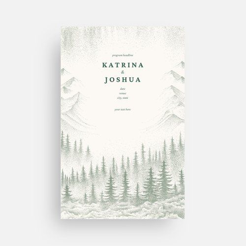 a first name book with trees on the cover and an image of mountains in the background