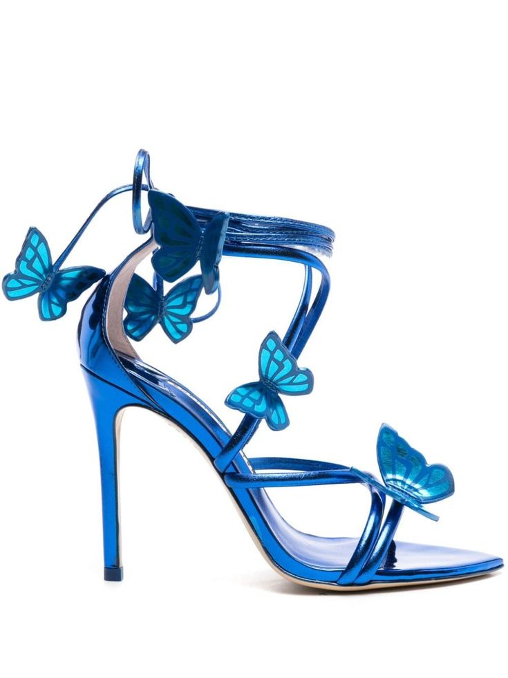 Blue Ballet Shoes, Royal Blue Heels, Butterfly Heels, Sophia Webster Shoes, Royal Blue Shoes, Blue High Heels, Chic Heels, Bridal Sandals, Blue Heels