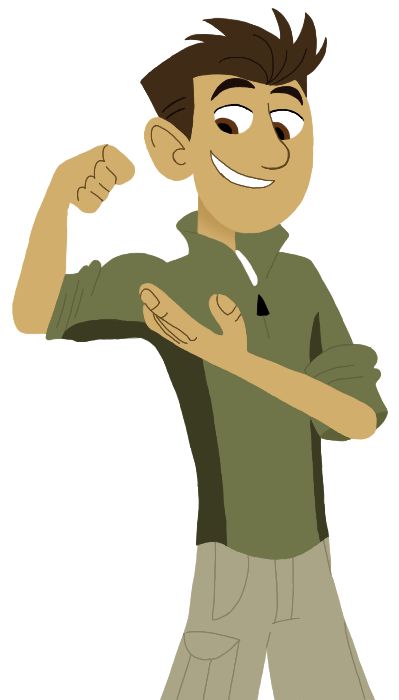 a man with his arm raised in the shape of a fist, smiling and flexing it's muscles