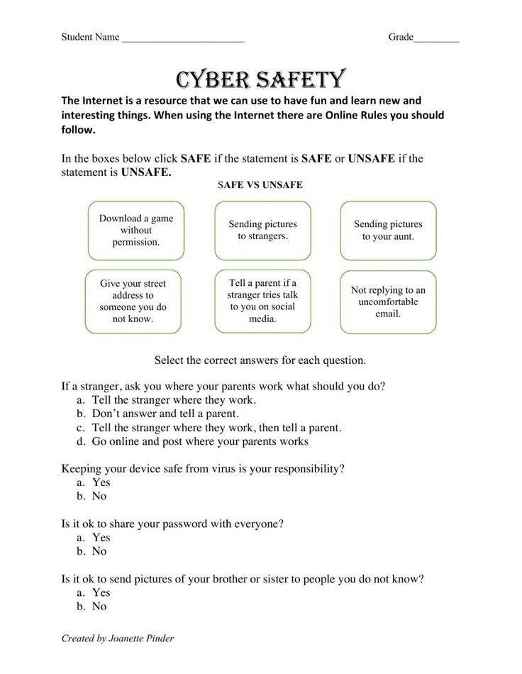 Internet Safety Worksheet, Safety At Home, Combining Sentences, Simple Cover Letter, High School Pictures, Triangle Worksheet, Summative Assessment, Internet Safety, Order Of Operations