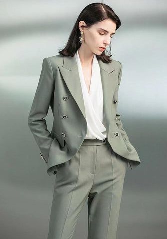 Sage Sophisticate Tailored Pantsuit Sage Green Womens Suit, Green Womens Suit, Womens Suit Wedding, Womens Suits Wedding, Sage Suit, Sage Green Suit, Green Suit Women, Muted Sage, Quiet Confidence