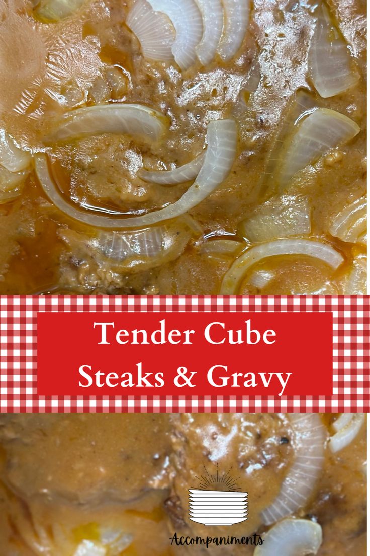 the tender cube steaks and gravy is ready to be eaten