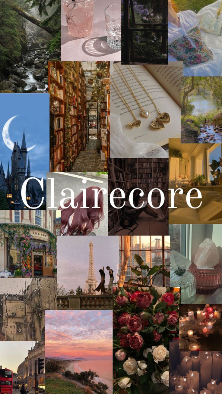 a collage of pictures with the words clavecore in it's center