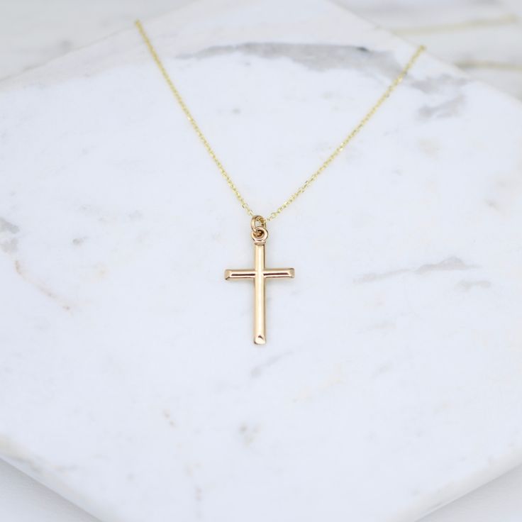 "14K Gold Cross Necklace - 14K Gold Adjustable Necklace This necklace is adjustable to 16\", 17\" or 18\" lengths. ★ The necklace is 14K solid gold. ★ 14K gold cross pendant is about 25mm x 12mm. Please read our policies before you place your order. https://www.etsy.com/shop/SashJewelry/policy?ref=shopinfo_policies_leftnav To see other Mother daughter necklace set click here: https://www.etsy.com/shop/SashJewelry?section_id=12441134&ref=shopsection_leftnav_1 To see other bracelets click here 14k Gold Cross Necklace Tarnish Resistant, 14k Yellow Gold Filled Cross Necklace, Dainty 14k Yellow Gold Cross Necklace, Minimalist 14k Gold Crucifix Necklace, Tarnish Resistant 14k Yellow Gold Cross Necklace, 14k Yellow Gold Cross Pendant Necklace, Mother Daughter Necklaces Set, Other Mother, Gold Slides