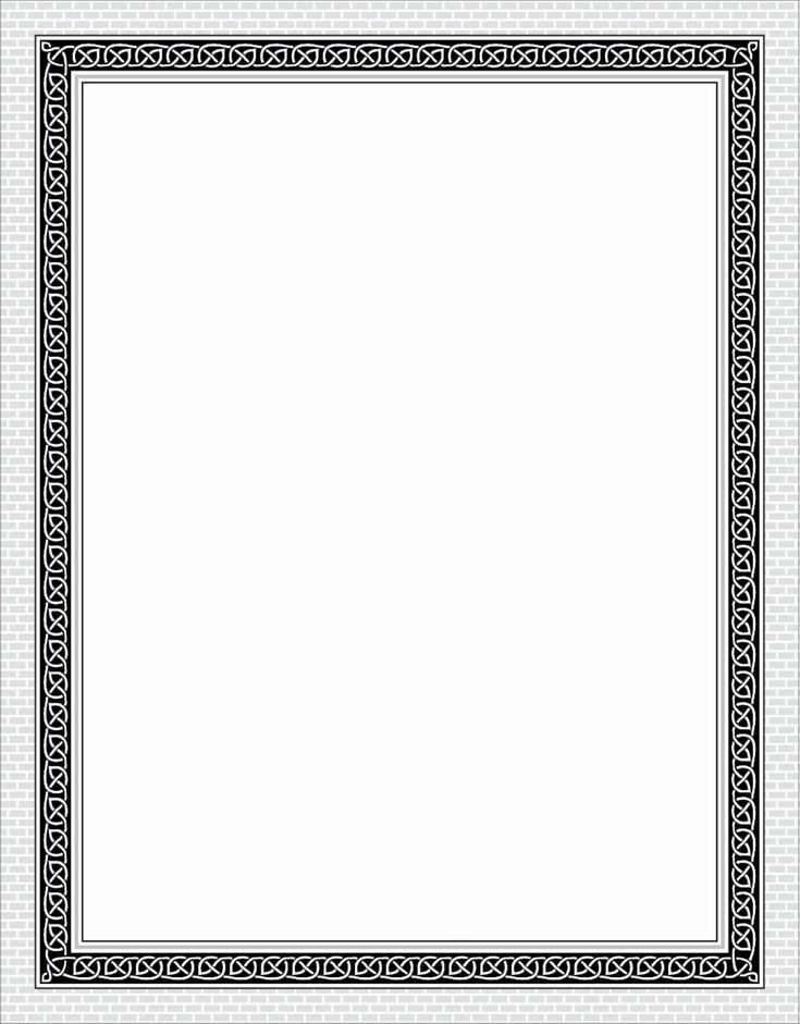 a square frame with an ornate border in the middle, on a white paper background