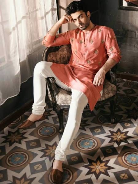 <p>Color: Bittersweet<br />Gorgeous kurta features rich quality embellished motifs on front and sleeves<br />Complement with white straight pajama<br /><br /><strong>Additional Accessories:</strong><br />Peshawari Sandal / Khussa: <strong>US$50</strong></p> India Fashion Men, Mens Kurta Pajama, Indian Wedding Clothes For Men, Kurta Pants, Mens Indian Wear, Boys Kurta Design, Wedding Kurta For Men, Groom Dress Men, Indian Groom Wear