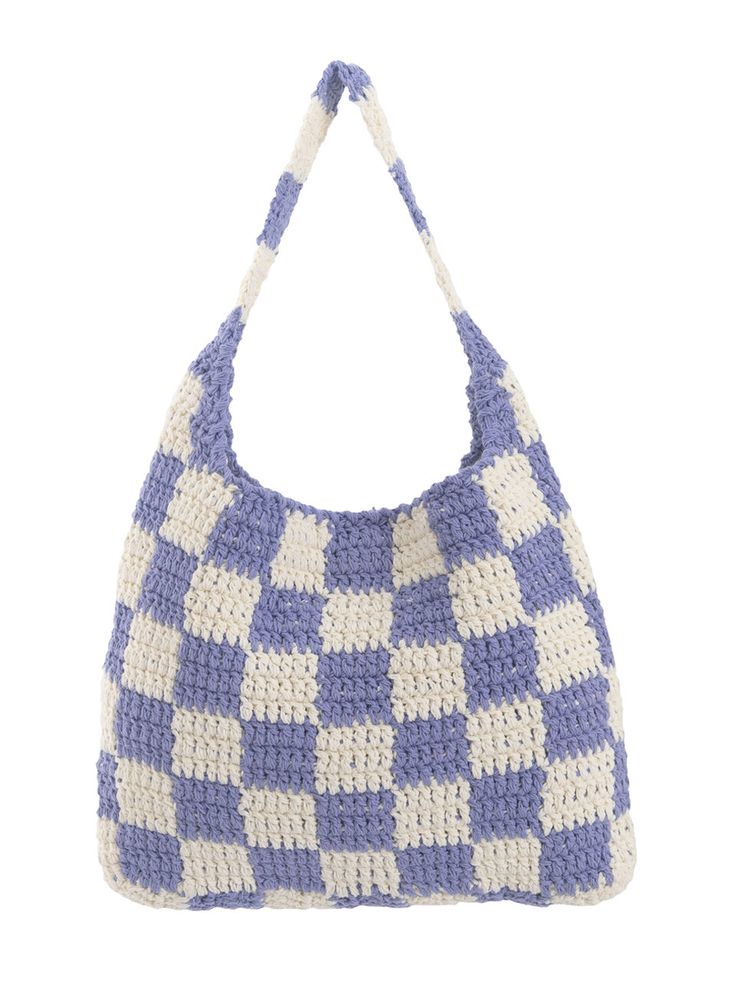 Editor's NotesThis cute bag is perfect to wear casually on a daily basis- Hand knit bag- One top handle strap- Checkered pattern- Magnetic closure- 100% natural cotton Measurements(in.)Size: One sizeWidth* height* depth: 9.8in* 8.3in* 1.6inStrap length: 7.1inComposition & Care- Keep away from direct exposure to water and sunlight- Wash on delicates - Do not machine dry- Some shrinkage may occurDesigner- by Slowlyslowly Trendy Rectangular Cotton Hobo Bag, Cotton Hobo Bag With Adjustable Strap For Shopping, Casual Handwoven Crochet Bag With Top Handle, Beige Cotton Top Handle Shoulder Bag, Everyday Square Woven Hobo Bag, Cotton Straw Tote Bag For Everyday Use, Square Woven Hobo Bag For Everyday Use, Cotton Tote Straw Bag For Daily Use, Daily Use Cotton Crochet Bag