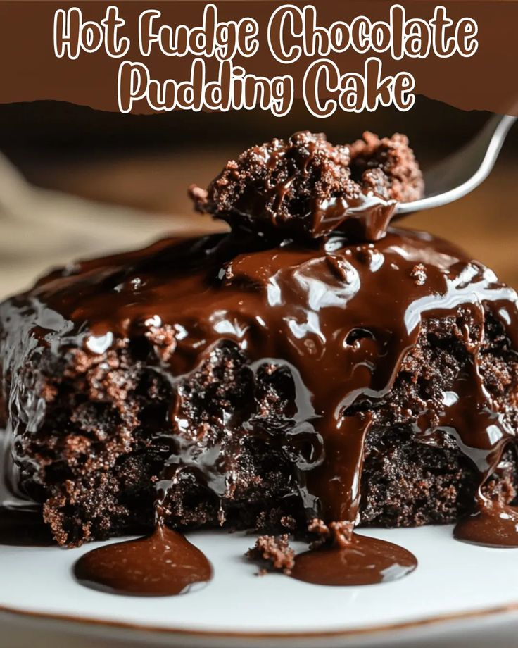 Hot Fudge Chocolate Pudding Cake Hot Fudge Cake Recipe Easy, Baked Chocolate Pudding Recipe, Hot Fudge Chocolate Cake, Hot Fudge Chocolate Pudding Cake, Chocolate Gooey Cake, Hot Desserts Easy, Chocolate Cake Pudding Recipe, Rich Chocolate Dessert Recipes, Chocolate Cake With Chocolate Pudding