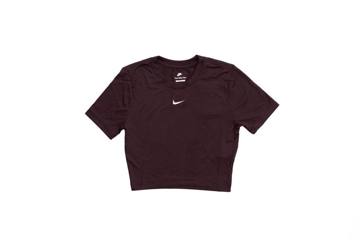 Woman's Nike NSW Essential T-Shirt Style # DD1328-203 Color : Brown Nike Shirts Women's, Black Nike Shirt, Nike Tank, Kesha, Nike Sweatshirts, T Shirt Style, Nike Tshirt, Athletic Outfits, Nike Shirts