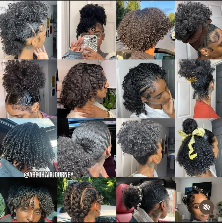 Natural Quick Hairstyles For Black Women, Awkward Length 4c Hairstyles, Short Bleached Hair, Natural Hair Bun Styles, Quick Natural Hair Styles, Cute Curly Hairstyles, Pelo Afro, Wavy Hairstyles, Curly Hair Styles Easy