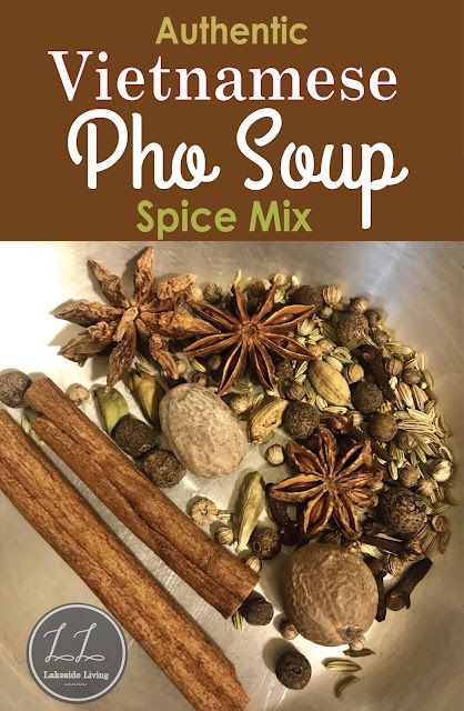 authentic vietnamese pho soup spice mix in a bowl with cinnamons and cloves