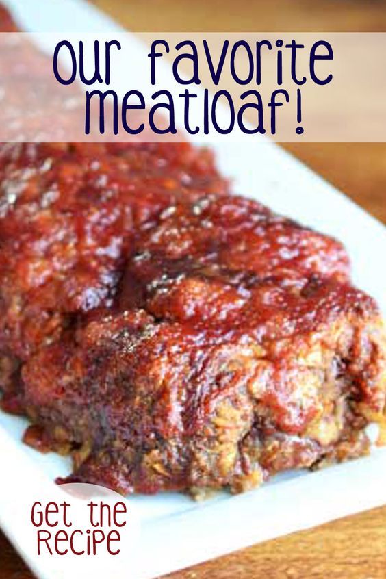 meatloaf on a plate with the words our favorite meatloaf get the recipe