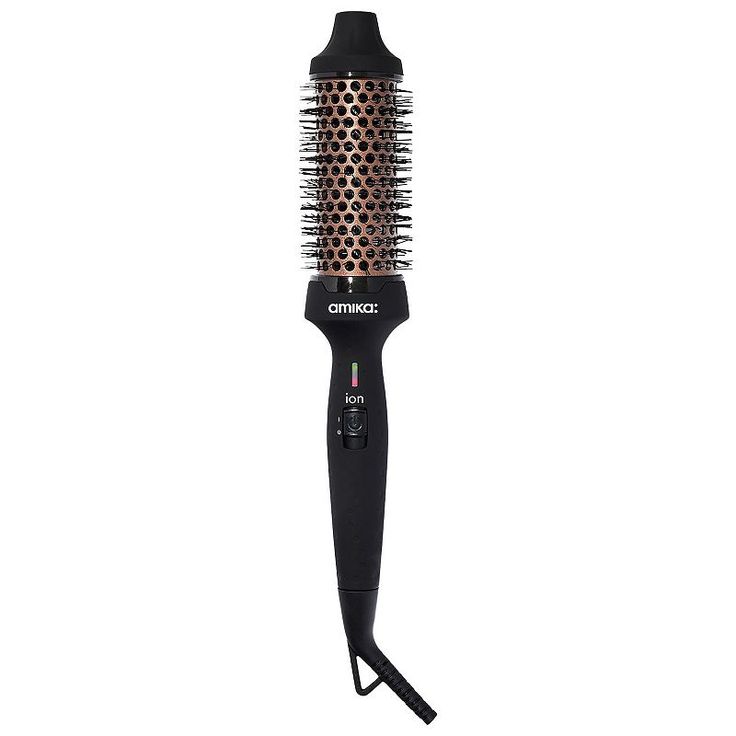 What it is: A thermal hair-styling brush for the smooth, voluminous look of a blowout without the hassle of a blow-dryer.Hair Type: Straight, Wavy, Curly, and CoilyHair Texture: Fine, Medium, and ThickHair Concerns:- Frizz- Straightening and Smoothing- VolumizingKey Benefits: - Ceramic barrel emits far-infrared heat to lock in moisture- Negative ion generator delivers smooth and shiny results- Smooths and styles all hair types and texturesWhat Else You Need to Know: Style, smooth, and build body Amika Hair Tools, Amika Blow Dryer Brush, Xmas List Ideas, Blowout Brush, Thermal Brush, Amika Hair Products, A Blowout, Blow Dry Brush, Xmas List