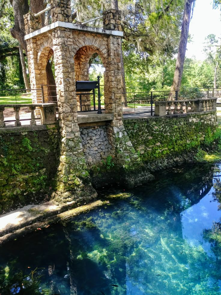 the water is clear and blue in this park