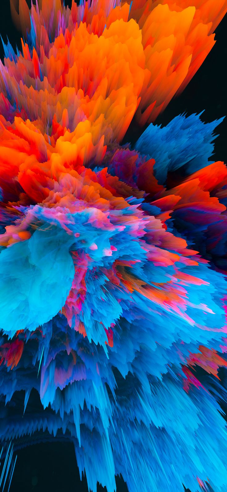 an abstract image of multicolored shapes in motion