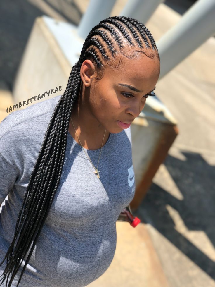 Straight back feedin braids Straight Back Hairstyles, Straight Back Braids, Tan Skin Blonde Hair, Hair Braider, Braided Cornrow Hairstyles, Braided Ponytail Hairstyles, Feed In Braid, Straight Back, Girls Hairstyles Braids